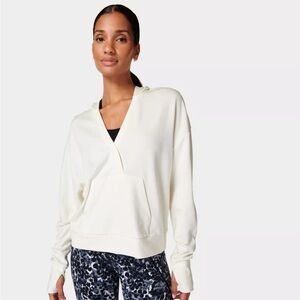 Sweaty Betty After Class Relaxed Hoodie in Lily White